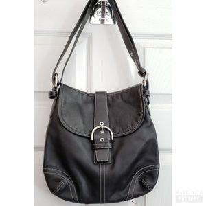 Coach Soho black leather handbag